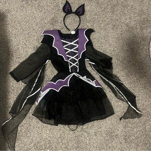 Enchanting Purple and Black Bat Costume for Kids